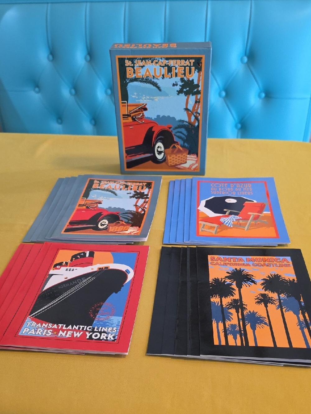 NWOT Vintage Travel ▪ Blank Note Card Set ▪︎ 20 Cards ▪︎ 4 Different Scenes